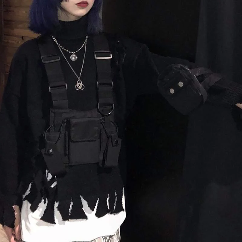 Adjustable Strap Techwear Chest Bag - Image 6