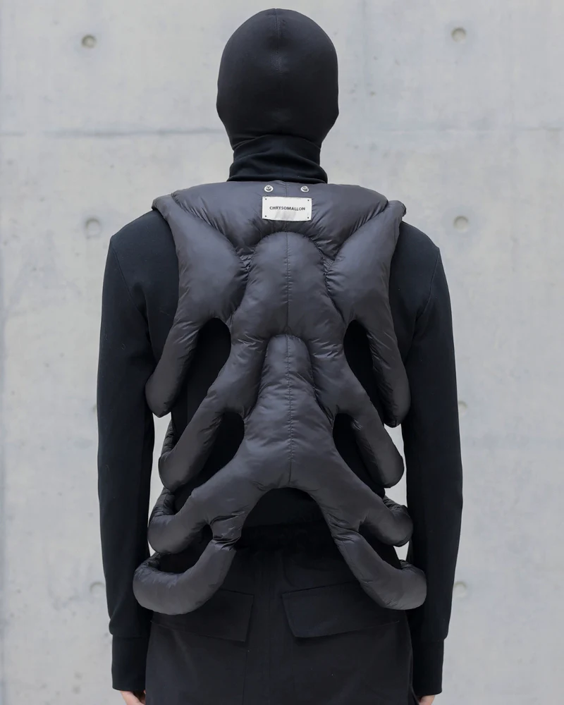 Alien 3D Hollow Skeleton Cotton Vest and Hood (Sold Separately) - Image 4