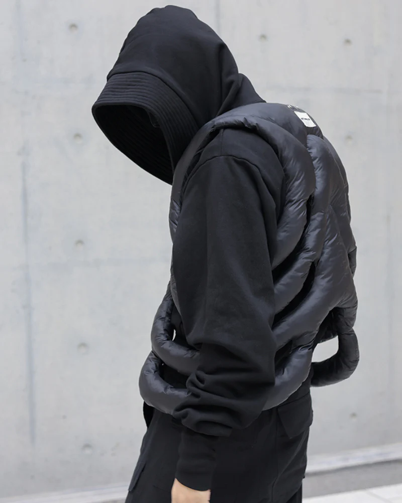 Alien 3D Hollow Skeleton Cotton Vest and Hood (Sold Separately) - Image 5