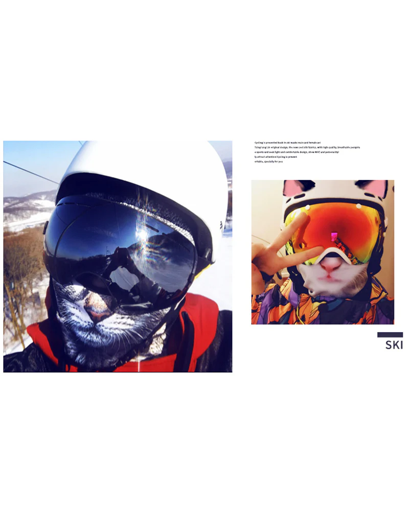 Animal Balaclava Windproof Outdoor Sports Party Cat Ski Mask - Image 2