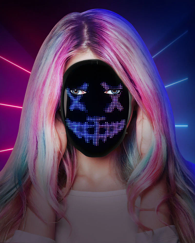 APP Changing Face Led Cyberpunk Mask - Image 10