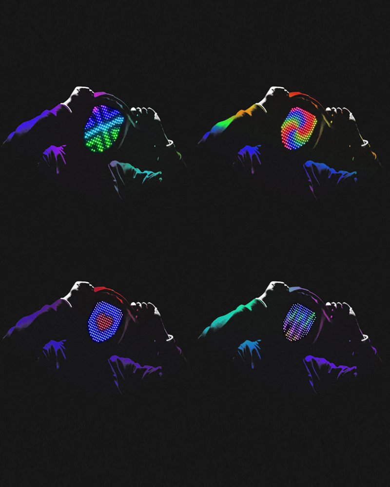 APP Changing Face Led Cyberpunk Mask - Image 11