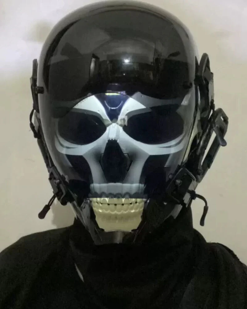 APP-Controlled LED Skull Cyberpunk Helmet Mask - Image 8