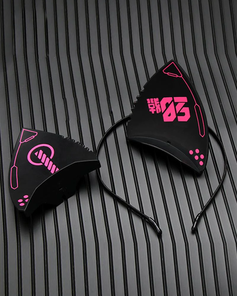 Bad Girl Cyberpunk Cat Ear Headband And Mask (Sold Separately) - Image 15
