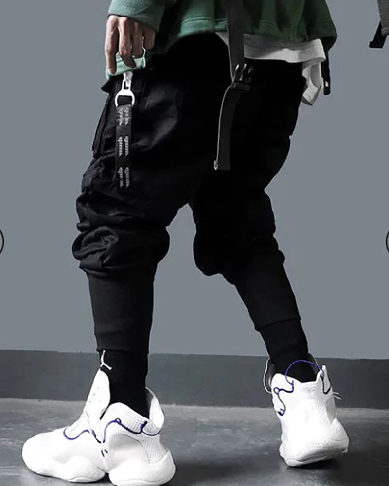 Become An X-Man Techwear Black Cargo Pants - Image 4