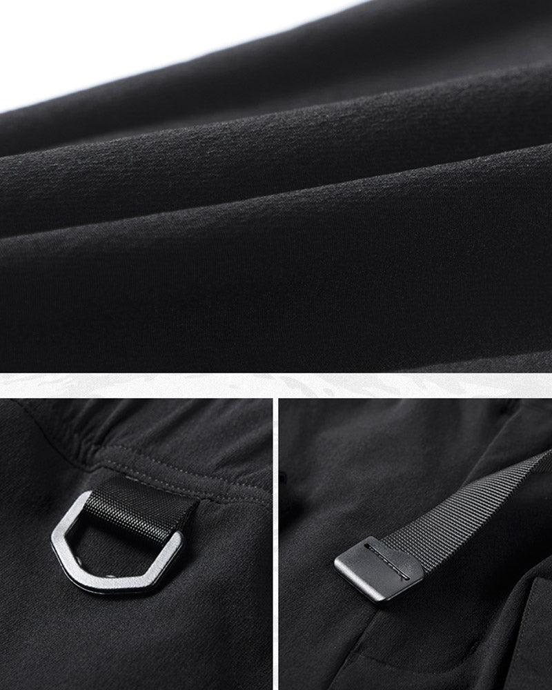 Black Paratrooper Techwear Cargo Pants - Image 10