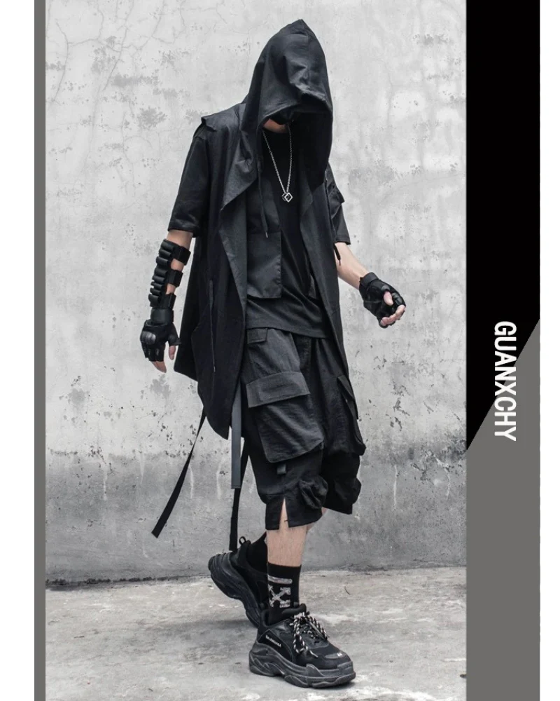 Black Sleeveless Ninja Costume Vest - Image 6