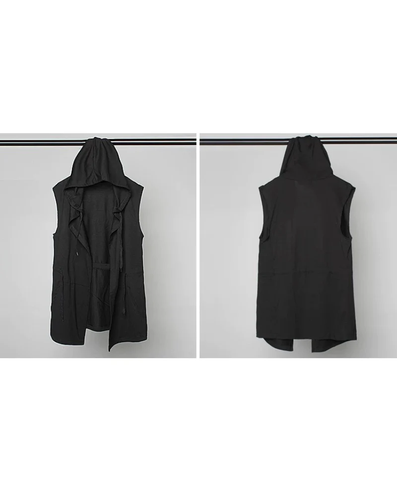 Black Sleeveless Ninja Costume Vest - Image 8