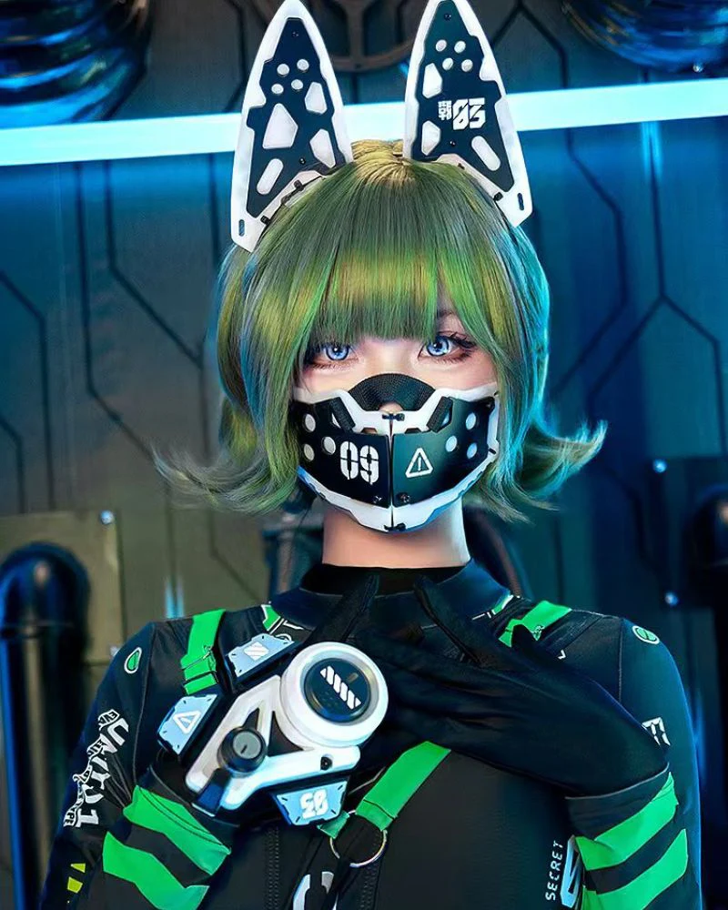 Cat Ears Cosplay Mask Headband Hand Armor - Image 5