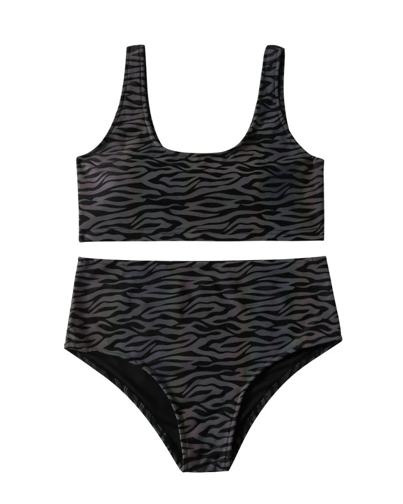 Colorful Reflective Rave Party Shiny Bikini Set - Image 10