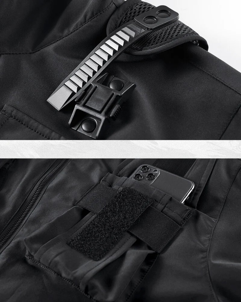 Functional Multi-pocket Cargo Hooded Jacket - Image 9