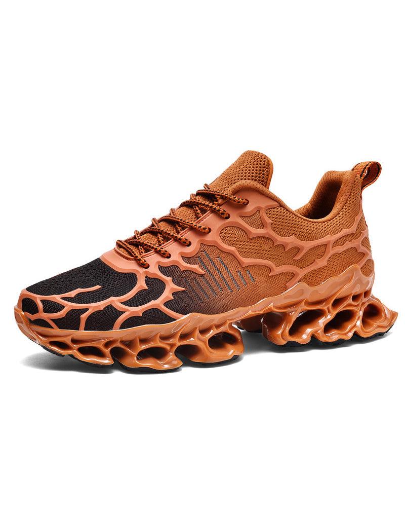 Cyberpunk Casual Woven Textured Sneakers - Image 11