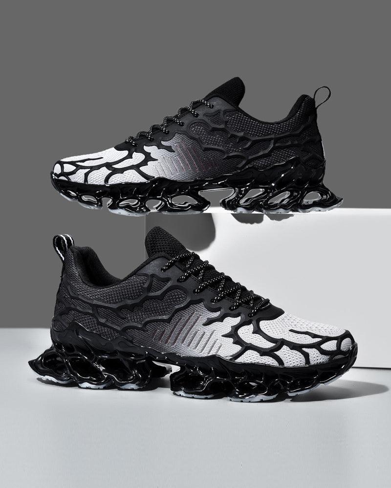 Cyberpunk Casual Woven Textured Sneakers - Image 4