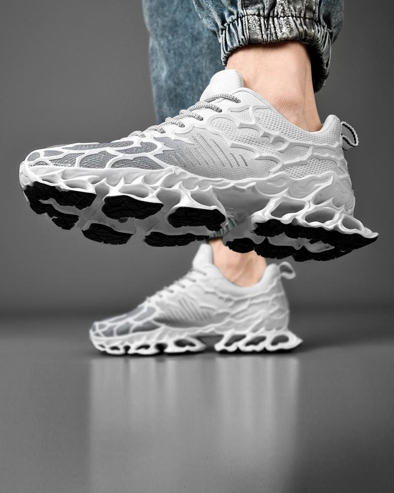 Cyberpunk Casual Woven Textured Sneakers - Image 7