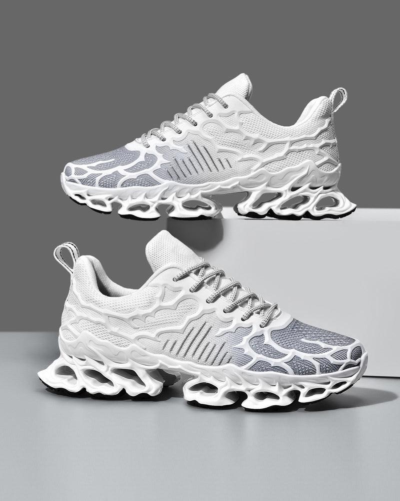 Cyberpunk Casual Woven Textured Sneakers - Image 9