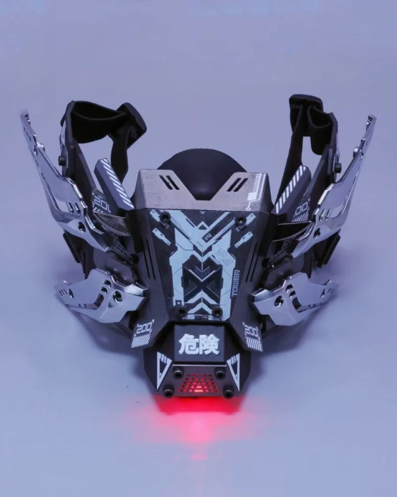 Cyberpunk Commander Mech Half Face Mask - Image 2