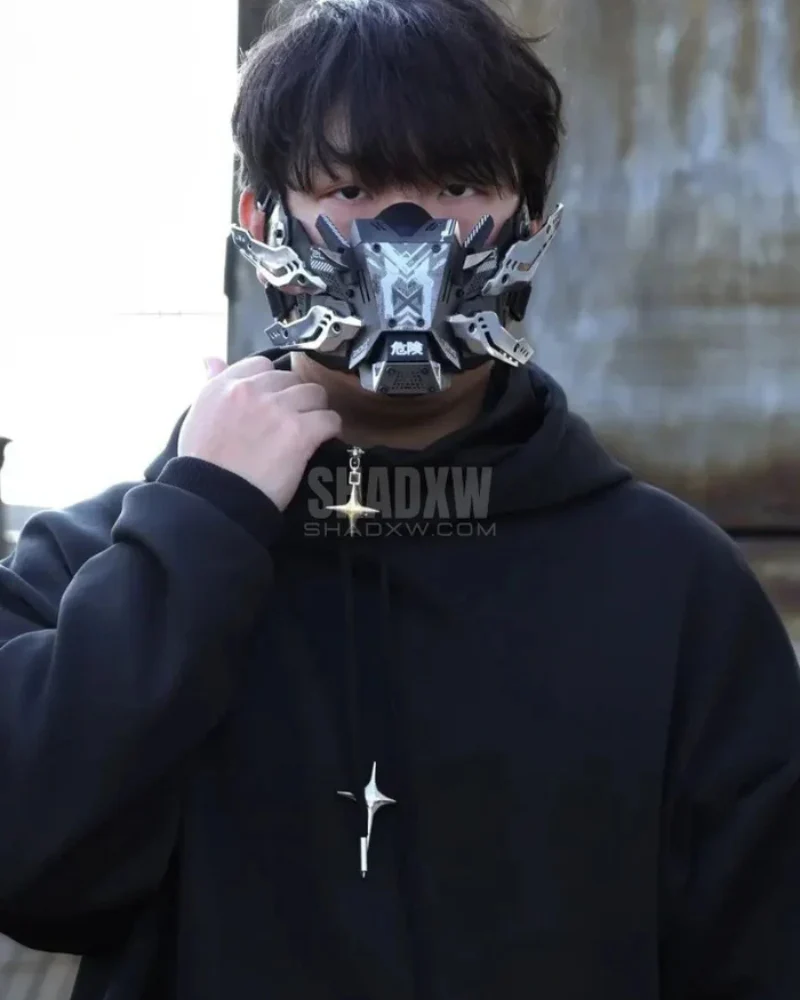 Cyberpunk Commander Mech Half Face Mask - Image 4