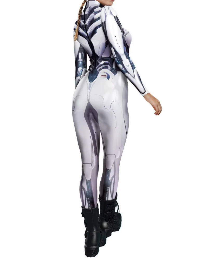Cyberpunk Cosplay Future Warrior Women Techwear Bodysuit - Image 4