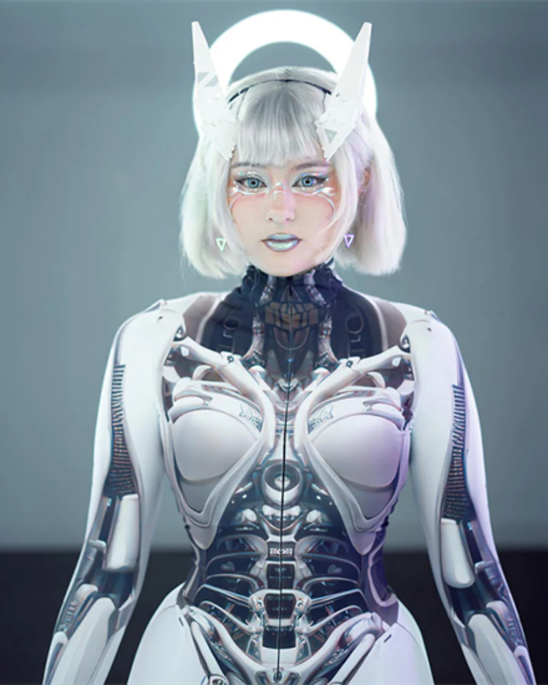 Cyberpunk Cosplay Future Warrior Women Techwear Bodysuit - Image 7