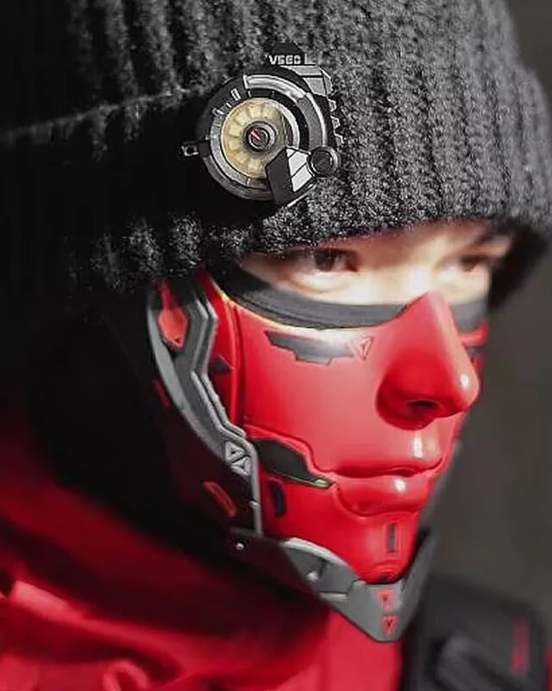 Cyberpunk Cosplay Half Face Mask - Image 15