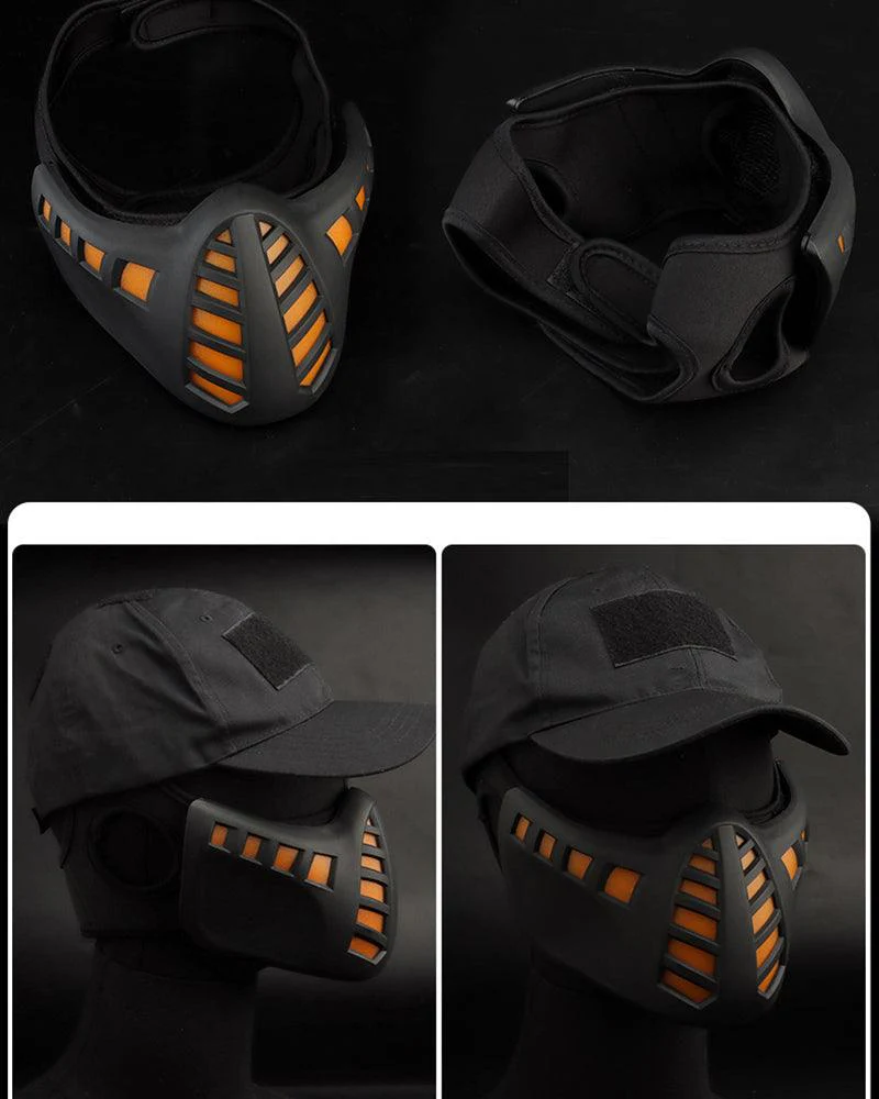 Cyberpunk Cosplay LED Scorpion Half Face Mask - Image 3