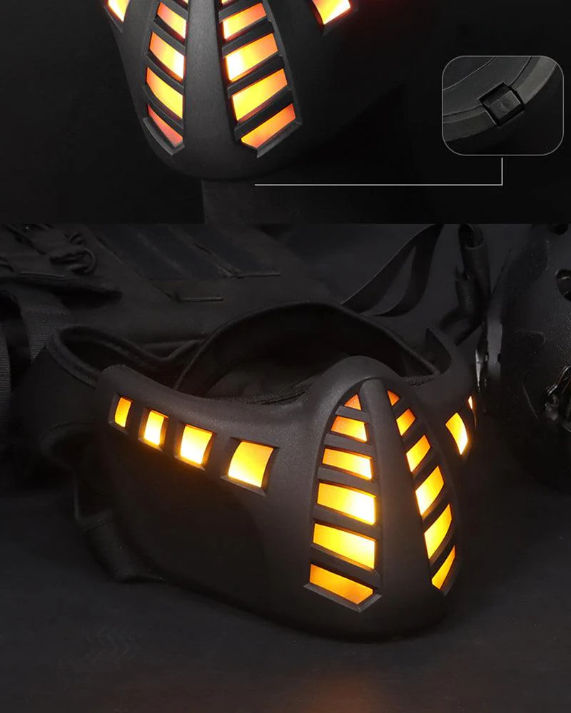 Cyberpunk Cosplay LED Scorpion Half Face Mask - Image 4