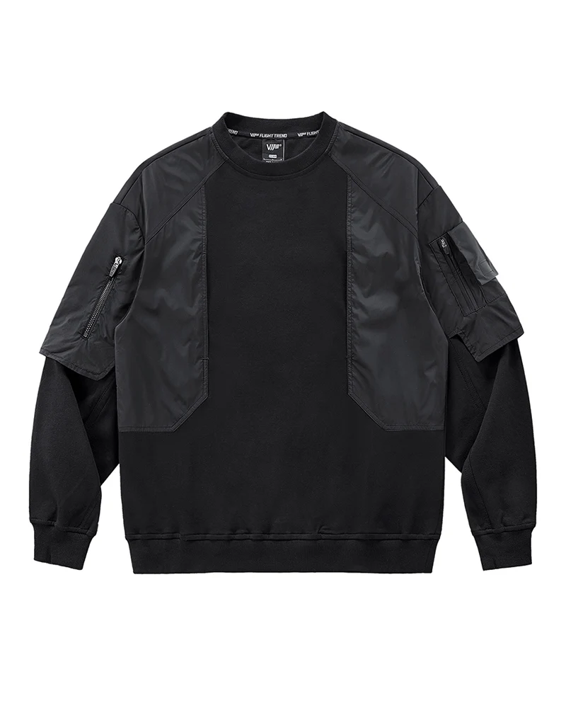 Cyberpunk Fake Two Piece Crewneck Sweatshirt - Image 3