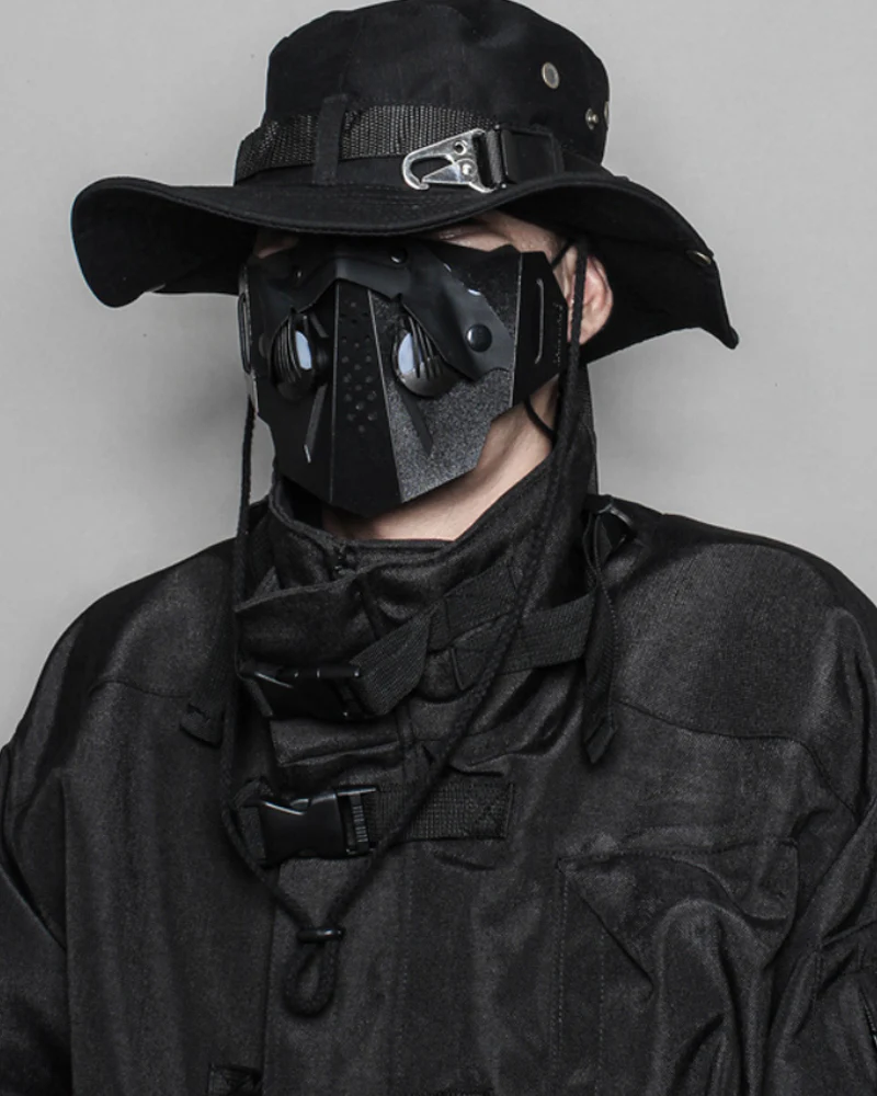 Cyberpunk Functional Drawstring Bucket Hat - Image 4