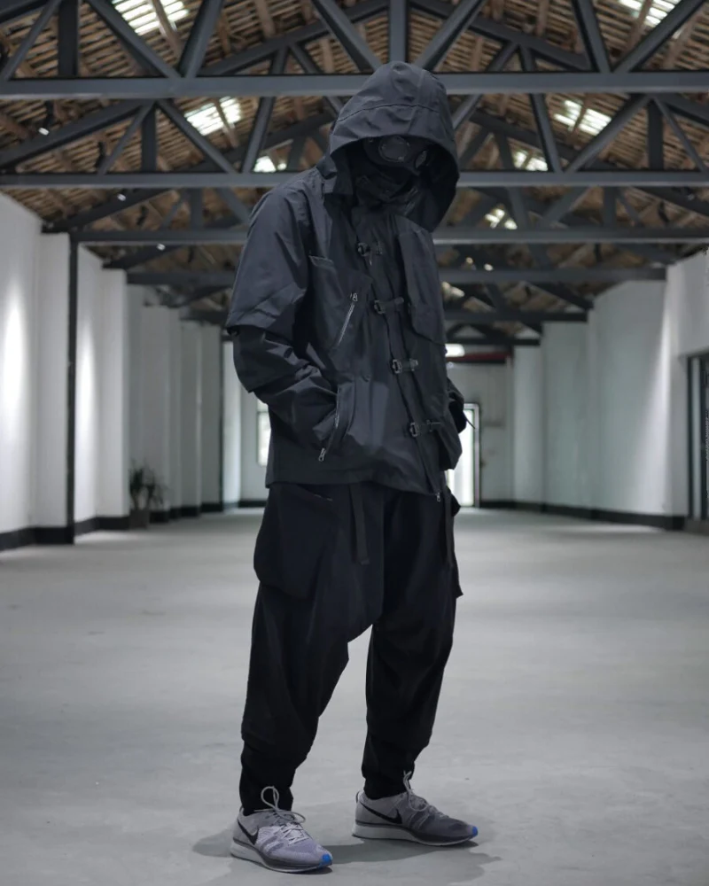Cyberpunk Functional Waterproof Detachable Sleeves Jacket - Image 6