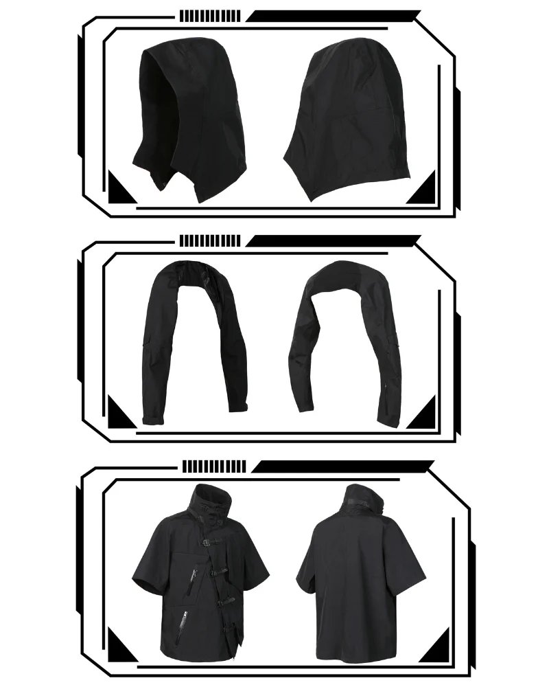 Cyberpunk Functional Waterproof Detachable Sleeves Jacket - Image 8
