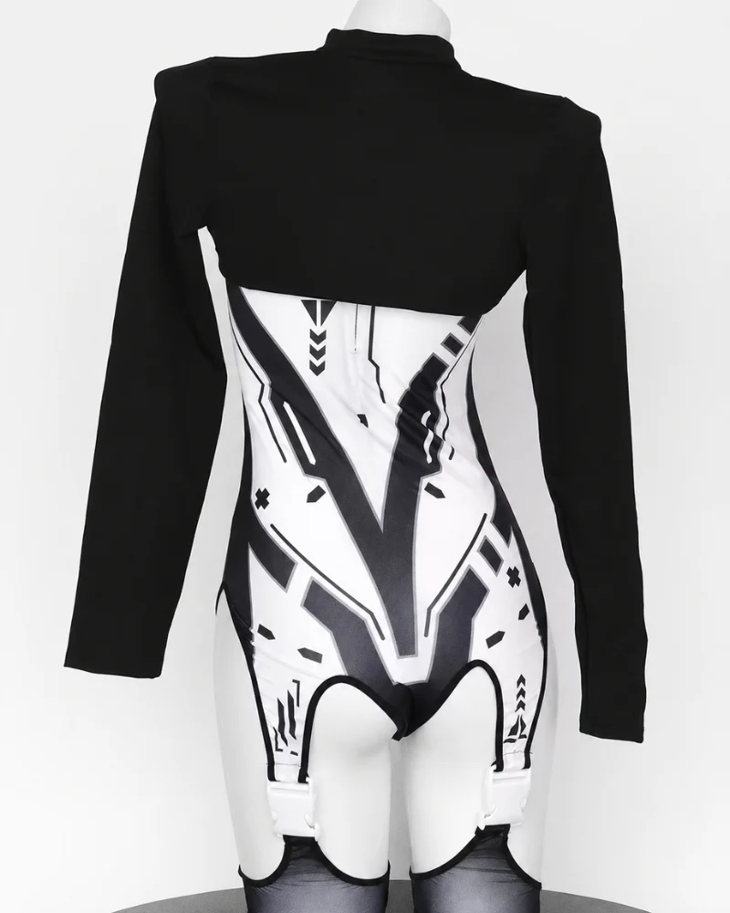 Cyberpunk Futuristic Cut-out Bodysuit - Image 3
