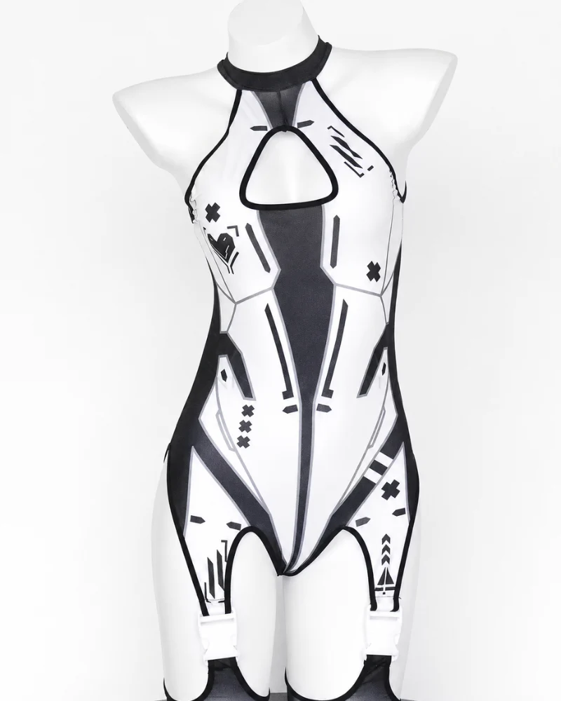 Cyberpunk Futuristic Cut-out Bodysuit - Image 5