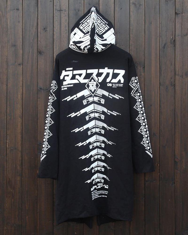Cyberpunk Futuristic Dark Long Coat - Image 12