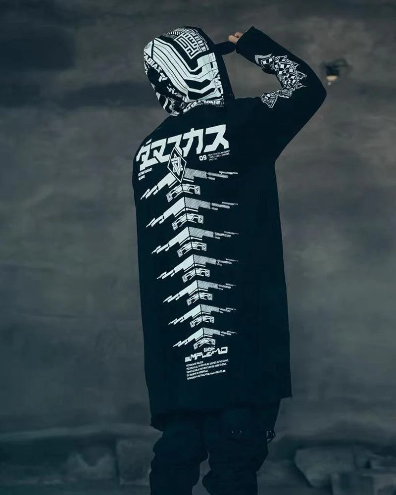 Cyberpunk Futuristic Dark Long Coat - Image 5