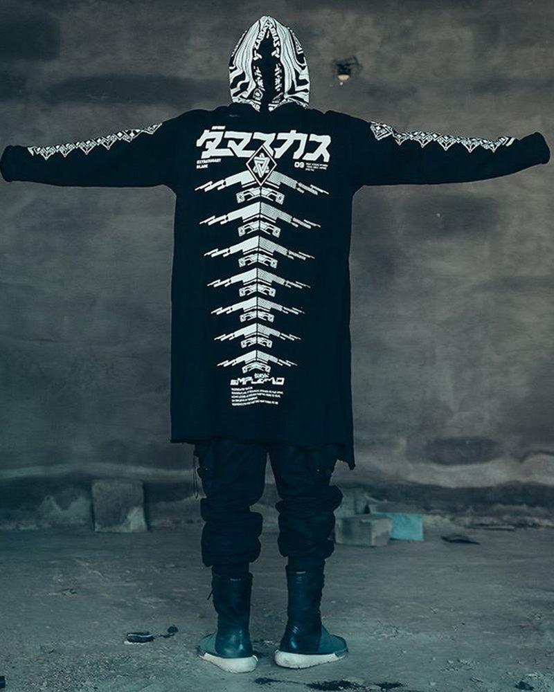 Cyberpunk Futuristic Dark Long Coat - Image 8