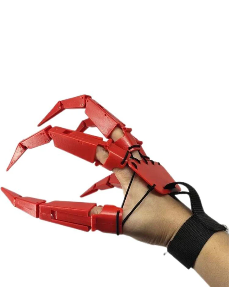 Cyberpunk Ghost Claw Articulated Fingers Gloves - Image 13