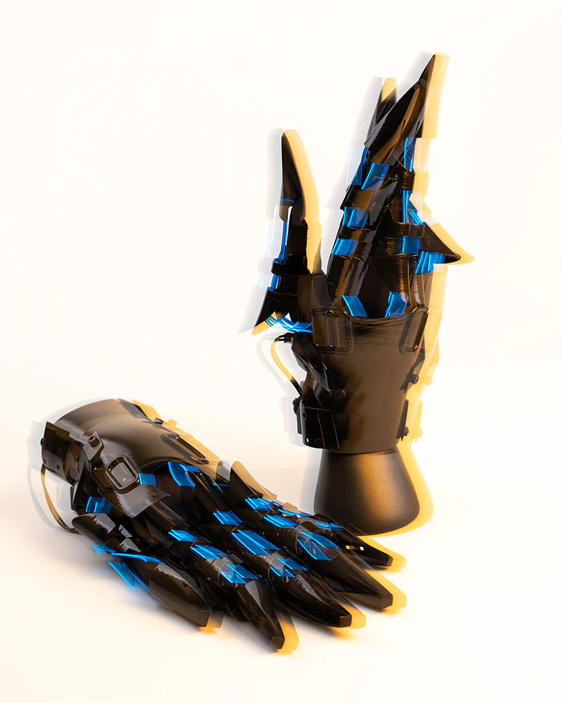 Cyberpunk Glowing Mechanical Hand Gloves - Image 2