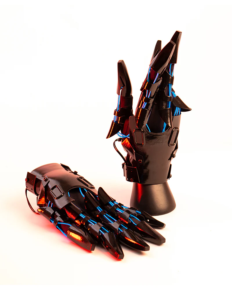 Cyberpunk Glowing Mechanical Hand Gloves - Image 7