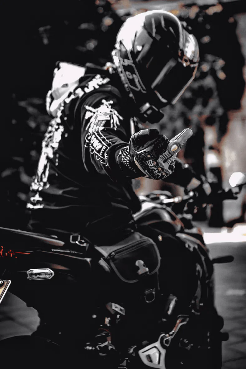 Cyberpunk Graphic Motorcycle Hoodie - Image 4