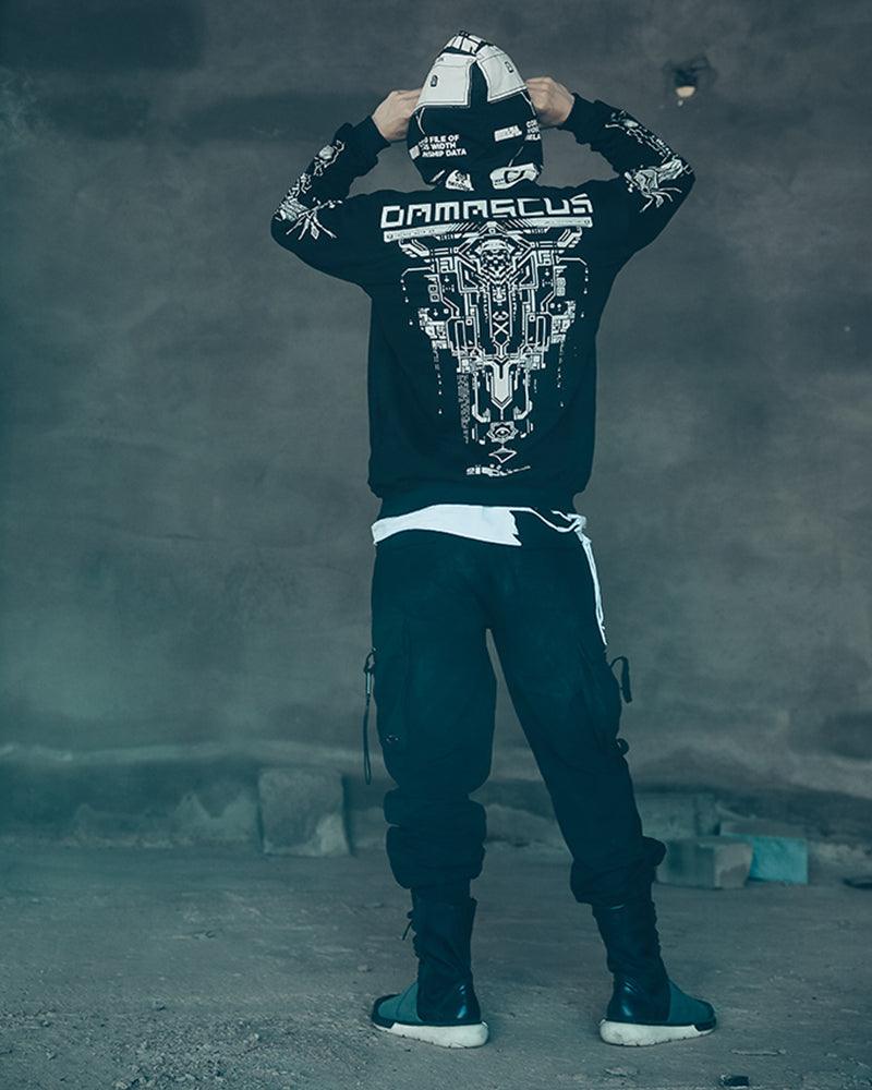 Cyberpunk Graphic Motorcycle Hoodie - Image 5