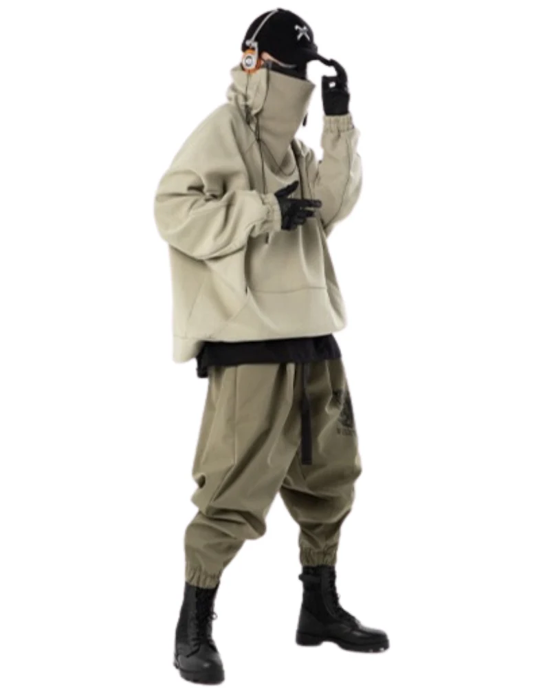 Cyberpunk Hip Hop Oversized Unisex Stand Collar Sweatershirt - Image 13