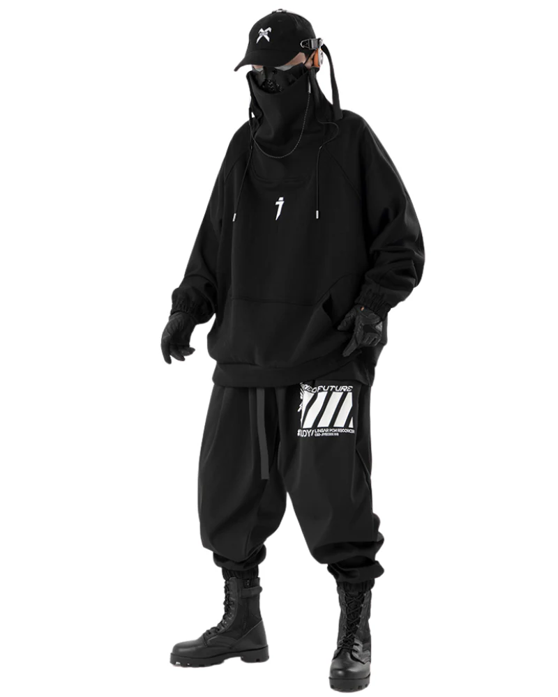 Cyberpunk Hip Hop Oversized Unisex Stand Collar Sweatershirt - Image 15