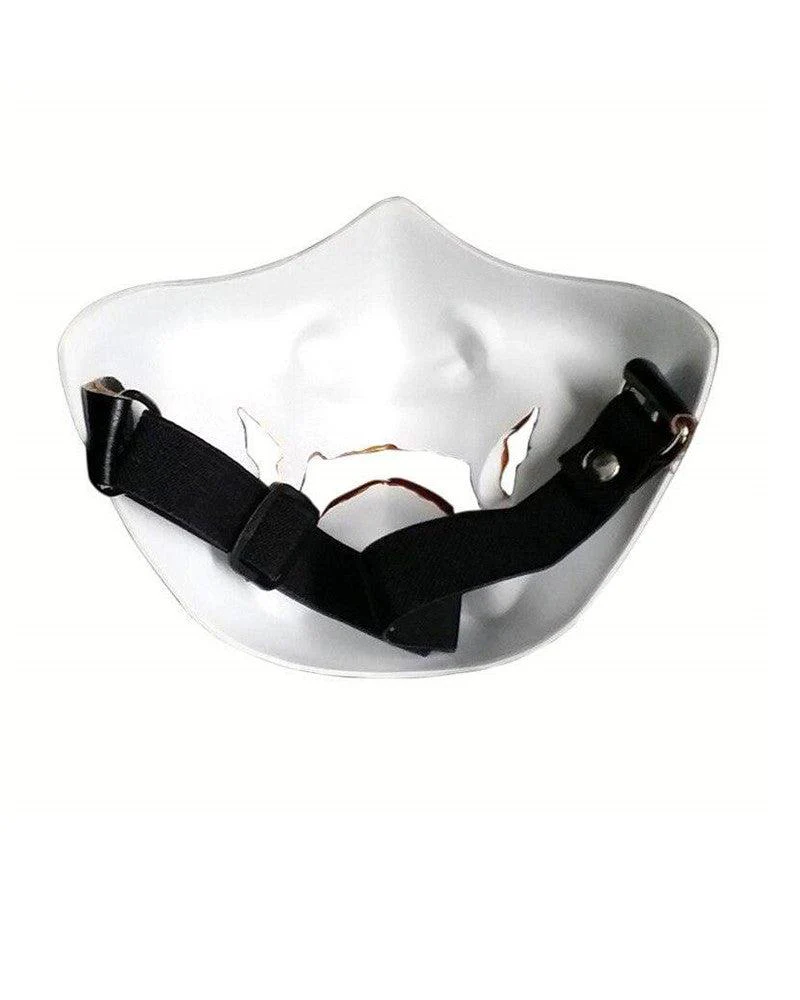 Cyberpunk Japanese Hannya Half Face Oni Mask - Image 10