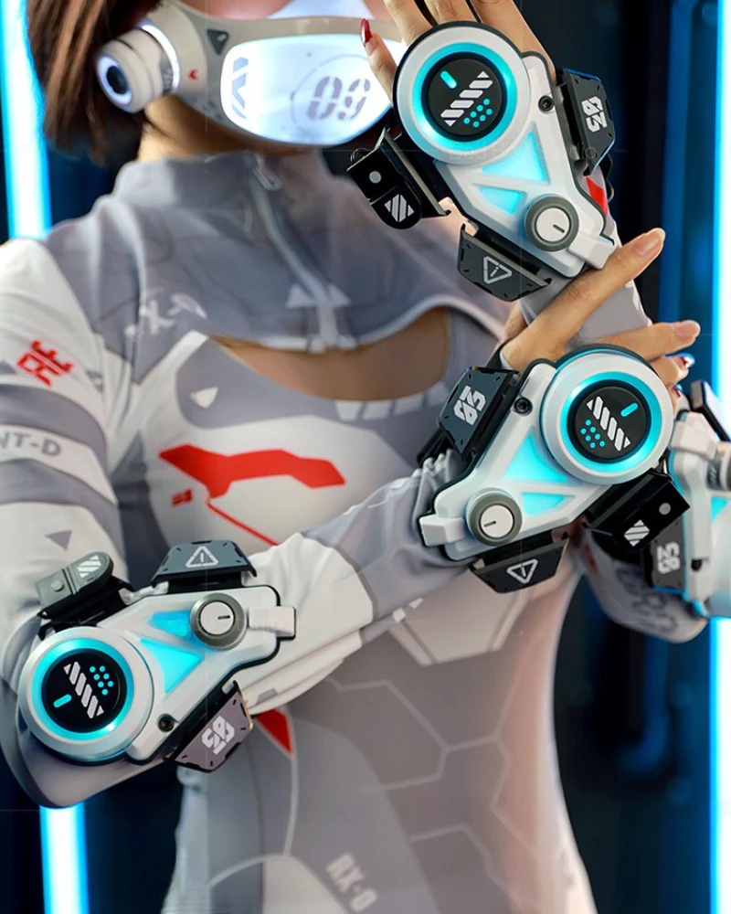 Cyberpunk LED Glow Hand Armor Mech Mask(Sold Separately) - Image 12