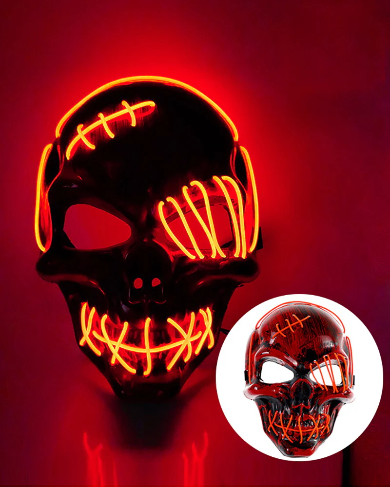 Cyberpunk LED Skull Ghost Face Mask - Image 10
