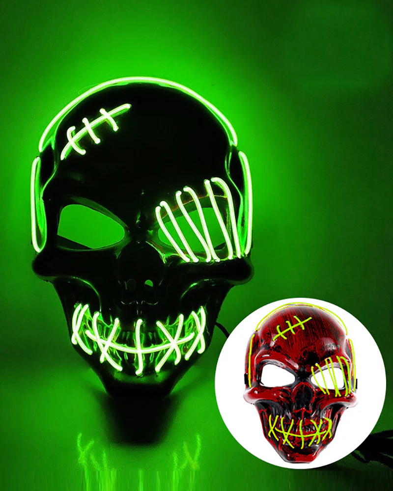 Cyberpunk LED Skull Ghost Face Mask - Image 11