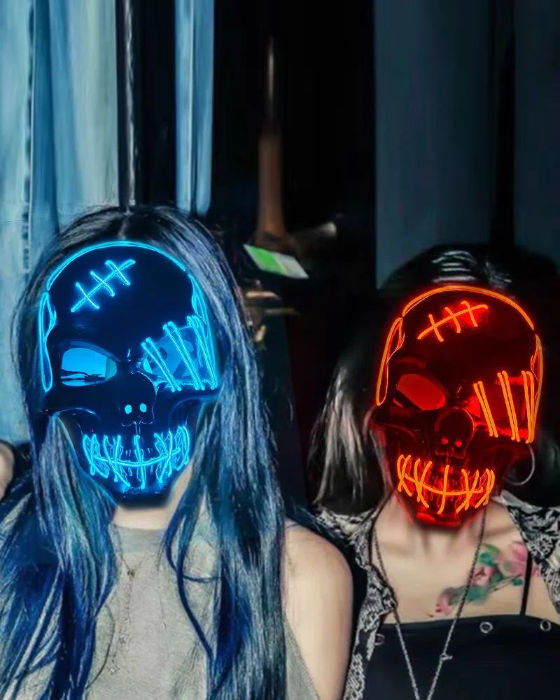 Cyberpunk LED Skull Ghost Face Mask - Image 8