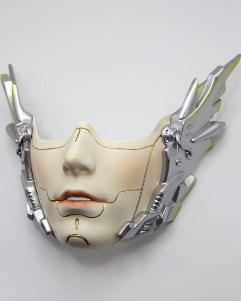 Cyberpunk Mecha Ascension Half-Face Cosplay Mask - Image 2