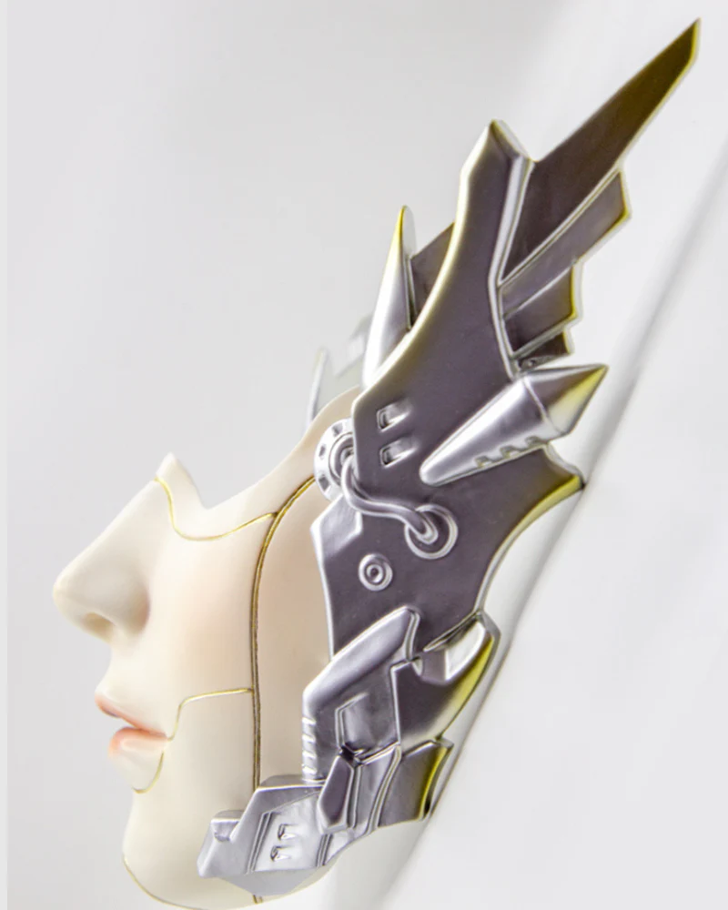 Cyberpunk Mecha Ascension Half-Face Cosplay Mask - Image 3
