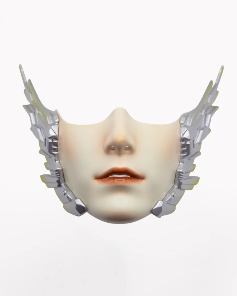Cyberpunk Mecha Ascension Half-Face Cosplay Mask - Image 7